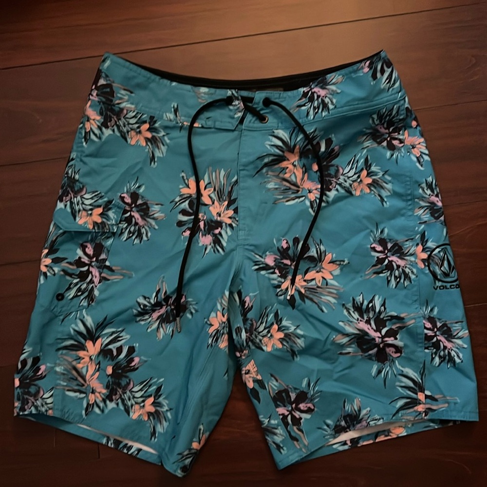 Blue Volcom Swimming Trunks